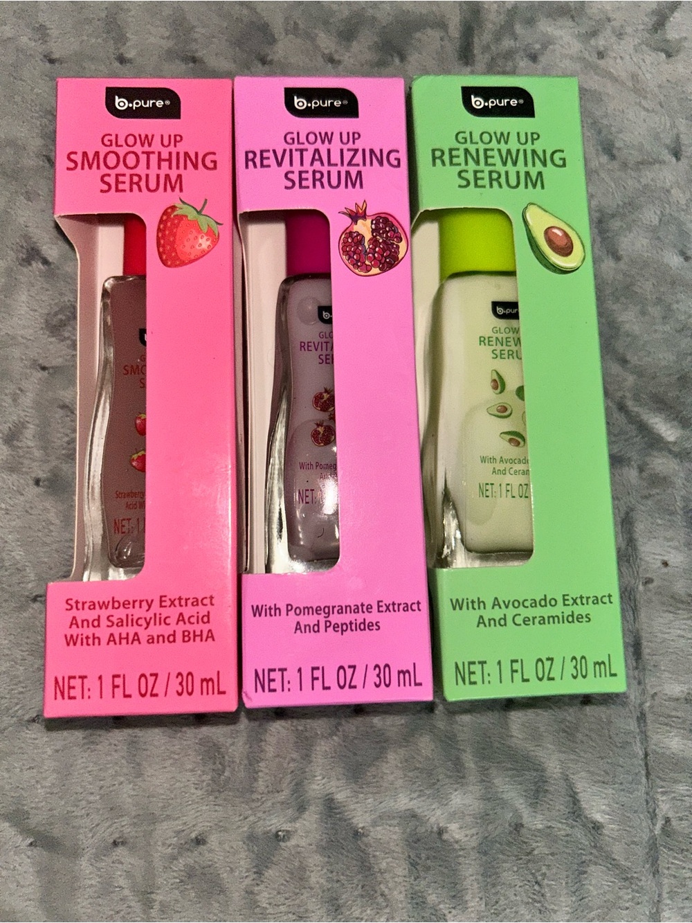 Glow Up Serums - Smooth, Revitalize, and Renew Facial Serums Trio for skin